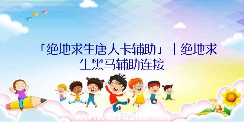 「绝地求生唐人卡辅助」|绝地求生黑马辅助连接